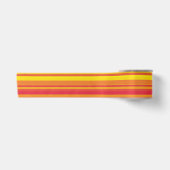 Ruban En Satin Rayures Orange Rouge Jaune (Devant)