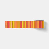 Ruban En Satin Rayures Orange Rouge Jaune (Devant)