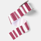 Ruban En Satin Rayures rouges Bordeaux  (Dos)