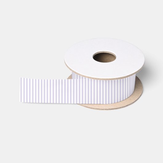 Ruban En Satin Rayures Simples - Lavande Poussiéreuse (Bobine)