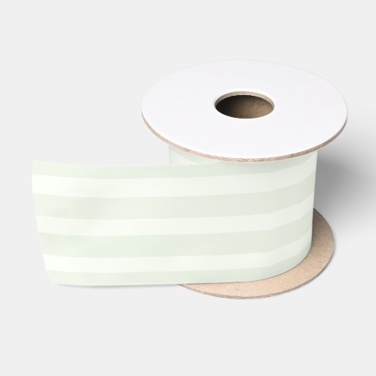 Ruban En Satin Rayures vert menthe pastel (Bobine)
