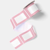 Ruban En Satin Rectangle de cadre rose et blanc (Dos)
