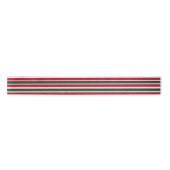 Ruban En Satin Red and Green Candy Cane Christmas Stripes  (Devant)