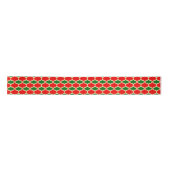 Ruban En Satin Red Green et Faux Gold Ogee Motif (Devant)