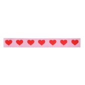 Ruban En Satin Red Heart Beat Pastel Rose (Devant)