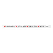 Ruban En Satin Red Heart M. & Mme Mariage (Devant)