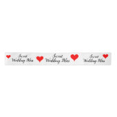 Ruban En Satin Red Hearts Sweet Wedding Bliss 3 INCH (Devant)