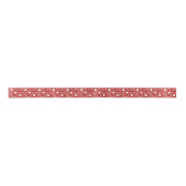 Ruban En Satin Red & White Star & Snowflake Motif (Devant)