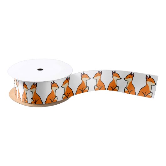 Ruban En Satin Renards personnalisables (Bobine)