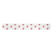 Ruban En Satin Retro Cherry Berry 1er anniversaire Rouge et vert (Devant)