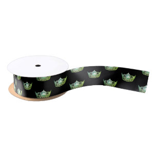 Ruban En Satin Ribbon de la couronne verte Miss America Apple