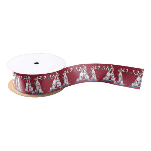 Ruban En Satin Ribbon de Noël Caribou Chanteur Whimsical