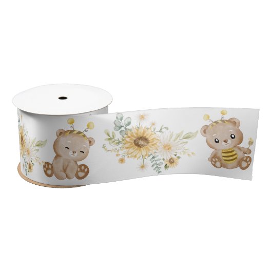 Ruban En Satin Ribbon d'ours en peluche de miel (Bobine)