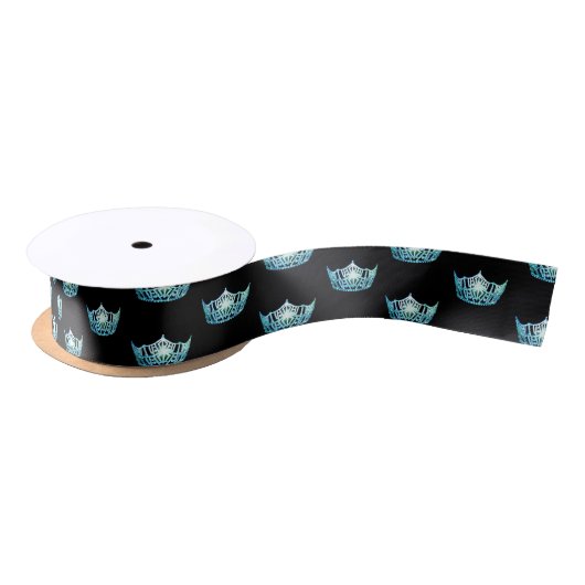 Ruban En Satin Ribbon Miss America Aqua Crown Satin (Bobine)