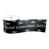 Ruban En Satin Ribbon Miss America Blue Crown Satin (Bobine)