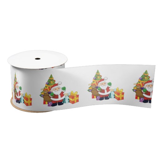 Ruban En Satin Ribbon père Noël (Bobine)
