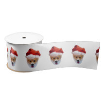 Ribbon père Noël Corgi Satin