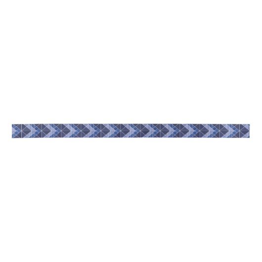 Ruban En Satin Ribbon Tangram Indigo (Devant)