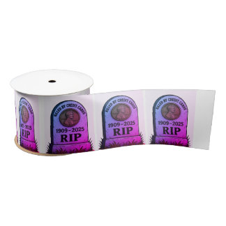 Ruban En Satin   RIP Lincoln Penny – Inflation Tombstone Design 