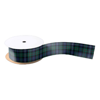 Ruban En Satin Robertson Chasse Tartan Plaid Motif