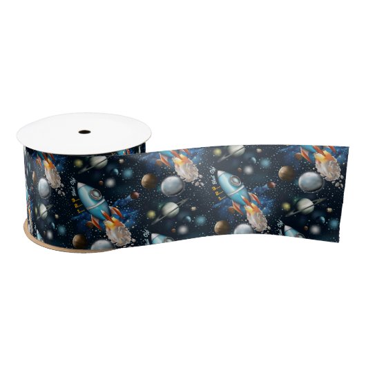 Ruban En Satin Rocketship Space Adventure (Bobine)