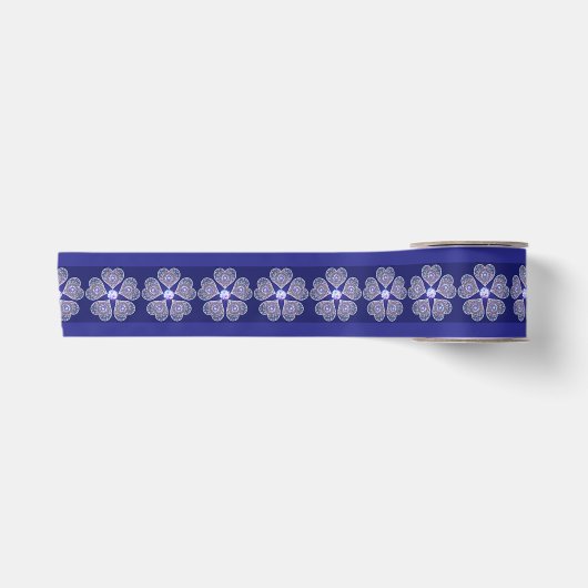 Ruban En Satin Rosace bleue (Devant)