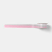 Ruban En Satin Rose, argent et rayures blanches (Devant)