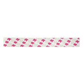 Ruban En Satin Rose Blanc Cirque Zoo Animaux Cookies Crackies (Devant)