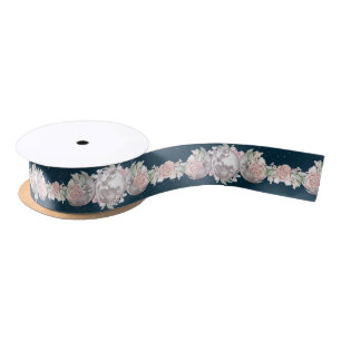 Ruban En Satin Rose & Bleu Triple Lune nuit Ciel Handfasting