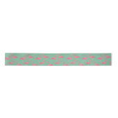 Ruban En Satin Rose chaud, flamingo, pois de polka, turquoise, pê (Devant)