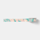 Ruban En Satin Rose chic et marbre bleu (Devant)