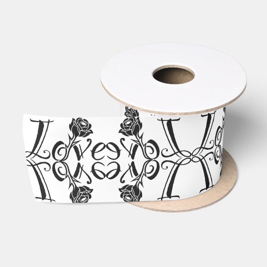 Ruban En Satin Rose d'amour (Bobine)