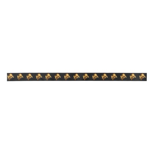 Ruban En Satin Rose d'or ( rose dorée ) (Devant)