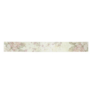 Ruban En Satin Rose Florale Rose Chic Usé