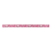 Ruban En Satin Rose florale vintage rose chinoiserie (Devant)