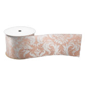 Ruban En Satin Rose Gold Damask (Bobine)