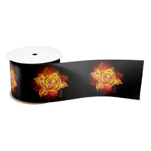 Ruban En Satin Rose incendie en floraison