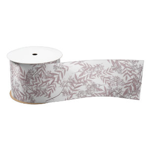Ruban En Satin Rose Taupe Mariage Vintage Botanique