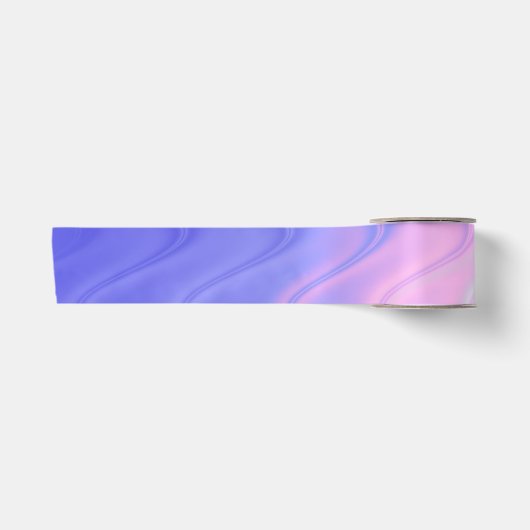 Ruban En Satin Rose Violet Abstrait Ondulé (Devant)