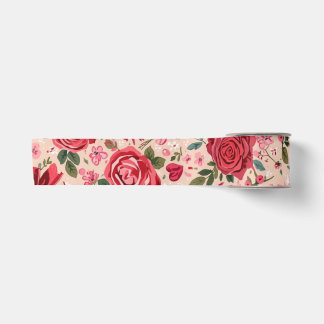 Ruban En Satin Roses à rayures roses