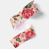 Ruban En Satin Roses à rayures roses (Dos)