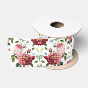 Ruban En Satin Roses anglaises roses élégantes vintage romantique