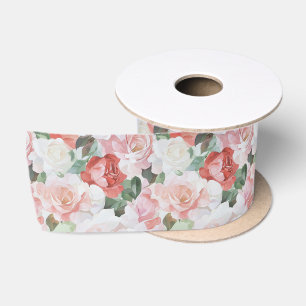 Ruban En Satin Roses blanches roses rouges Mariage floral