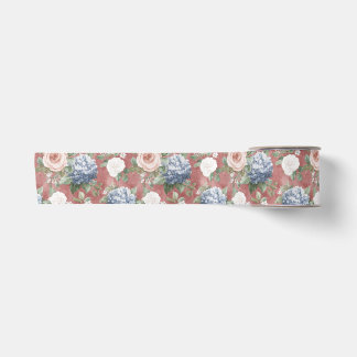 Ruban En Satin Roses Roses Rouges Pink Hydrangea Bleu Floral Mari