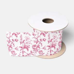 Ruban En Satin Rosewood élégant grandmillennial toile florale