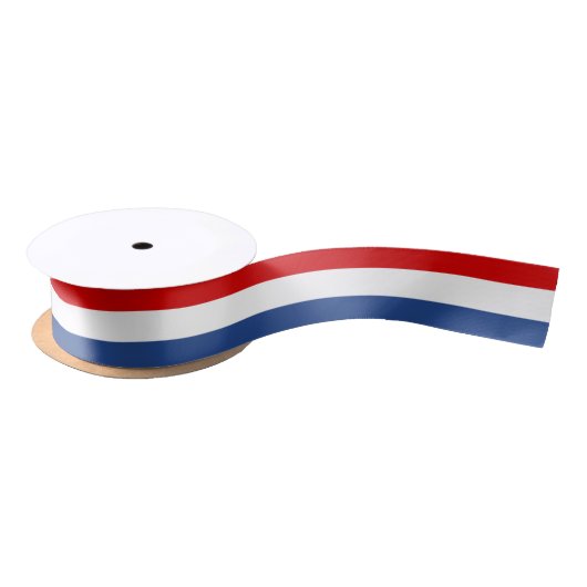 Ruban En Satin Rouge blanc et bleu drapeau couleur satin ruban bo (Bobine)