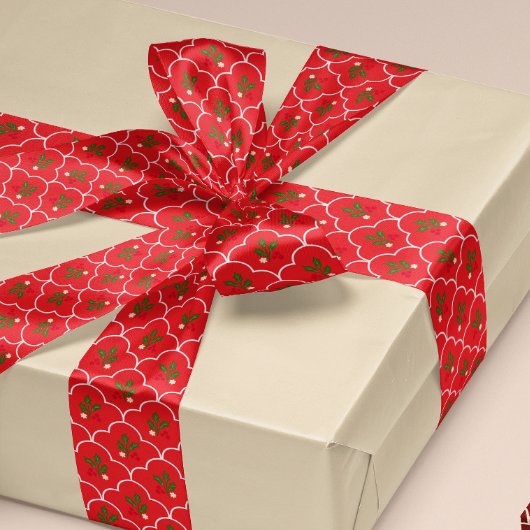 Ruban En Satin Rouge clair Saint-Jacques-de-Foule