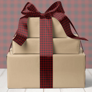 Ruban En Satin Rouge Et Noir Plaid De Noël Buffalo
