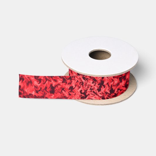 Ruban En Satin Rouge Feu (Bobine)