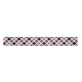 Ruban En Satin Rouge noir blanc plaid (Devant)